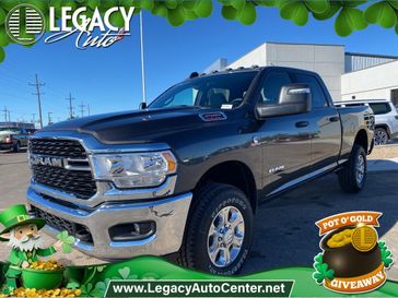 2024 RAM 2500 Big Horn Crew Cab 4x4 6'4' Box in a Granite Crystal Metallic Clear Coat exterior color and Diesel Gray/Blackinterior. Legacy Auto Center 620-315-9264 legacyautocenter.net 