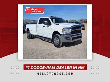 2024 RAM 3500 Big Horn in a Bright White Clear Coat exterior color and Diesel Gray/Blackinterior. Melloy Dodge RAM FIAT 505-588-4459 melloydodge.com 