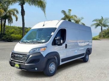New 2024 RAM ProMaster Cargo Van High Roof in a White exterior color and Blackinterior. Southbay Chrysler Jeep Dodge Ram (424) 404-5521 pixelmotiondemo.com 