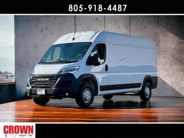 2023 RAM ProMaster Cargo Van High Roof in a Bright White Clear Coat exterior color and Blackinterior. Ventura Auto Center 866-978-2178 venturaautocenter.com 