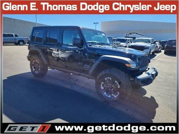 2024 Jeep Wrangler 4-door Rubicon 4xe in a Black Clear Coat exterior color and Blackinterior. Glenn E Thomas 100 Years Of Excellence (866) 340-5075 getdodge.com 