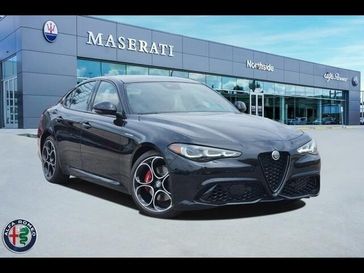 2024 Alfa Romeo Giulia Veloce Rwd in a Vulcano Black Metallic exterior color and Blackinterior. Northside Alfa Romeo of Houston 281-475-4549 alfaromeousaofnorthhouston.com 