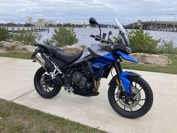 2023 Triumph Tiger 850 Sport in a GRAPHITE/CASPIAN BLUE exterior color. Euro Cycles of Daytona 386-257-2269 eurocyclesofdaytona.com 