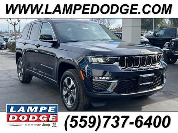 2024 Jeep Grand Cherokee 4xe in a Midnight Sky exterior color and Global Blackinterior. Lampe Chrysler Dodge Jeep RAM 559-471-3085 pixelmotiondemo.com 