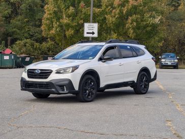 2021 Subaru Outback Onyx Edition XT in a Crystal White Pearl exterior color and GRAYinterior. Brattleboro CDJR 802-251-1111 brattleborocdjr.com 