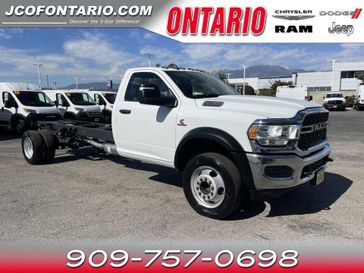 2024 RAM 4500 Chassis Cab Tradesman in a Bright White Clear Coat exterior color and Diesel Gray/Blackinterior. Ontario Auto Center ontarioautocenter.com 