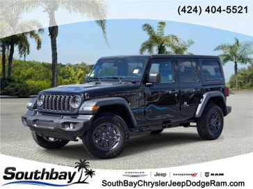 New 2026 Jeep Wrangler 4-door Sport S in a Black Clear Coat exterior color and Blackinterior. Southbay Chrysler Jeep Dodge Ram (424) 404-5521 pixelmotiondemo.com 