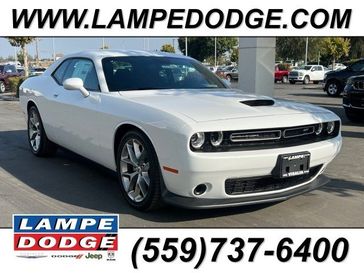 2023 Dodge Challenger Gt in a White Knuckle exterior color and Blackinterior. Lampe Chrysler Dodge Jeep RAM 559-471-3085 pixelmotiondemo.com 