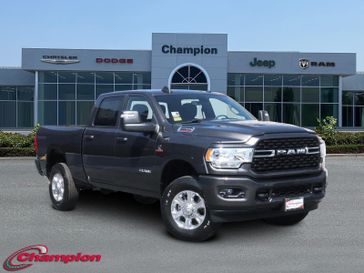 2024 RAM 2500 Big Horn Crew Cab 4x4 6'4' Box in a Granite Crystal Metallic Clear Coat exterior color and PREM CLOTHinterior. Champion Chrysler Jeep Dodge Ram 800-549-1084 pixelmotiondemo.com 