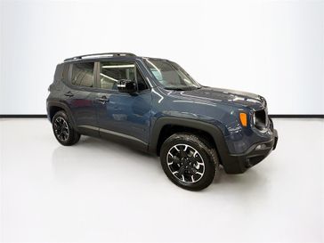 2023 Jeep Renegade Upland 4x4 in a Slate Blue Pearl Coat exterior color and Black/Bronzeinterior. Sheridan Motors Auto (307) 218-2217 sheridanmotors.com 