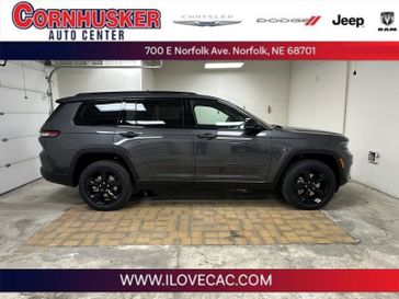 2024 Jeep Grand Cherokee L Limited in a Baltic Gray Metallic Clear Coat exterior color and D6X7interior. Cornhusker Auto Center 402-866-8665 cornhuskerautocenter.com 