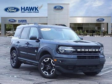 2021 Ford Bronco Sport Outer Banks in a Blue exterior color. Glenview Luxury Imports 847-904-1233 glenviewluxuryimports.com 
