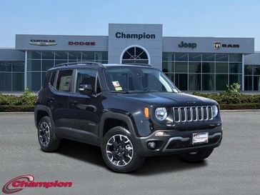 2023 Jeep Renegade Upland 4x4 in a Black Clear Coat exterior color and PREM CLOTHinterior. Champion Chrysler Jeep Dodge Ram 800-549-1084 pixelmotiondemo.com 