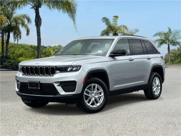 New 2026 Jeep Grand Cherokee Laredo 4x2 in a Silver Zynith exterior color and Global Blackinterior. Southbay Chrysler Jeep Dodge Ram (424) 404-5521 pixelmotiondemo.com 