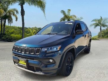 New 2026 Jeep Compass Latitude in a Blue exterior color and Blackinterior. Southbay Chrysler Jeep Dodge Ram (424) 404-5521 pixelmotiondemo.com 
