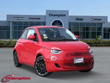 2024 Fiat 500e (red) Edition in a Red by (Red) exterior color. Champion Chrysler Jeep Dodge Ram 800-549-1084 pixelmotiondemo.com 