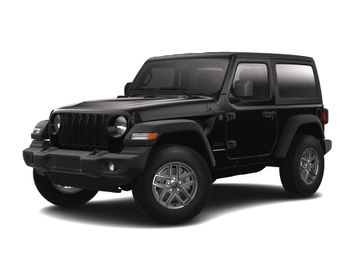 2024 Jeep Wrangler 2-door Sport S in a Black Clear Coat exterior color and Blk Clthinterior. Crystal Chrysler Jeep Dodge Ram (760) 507-2975 pixelmotiondemo.com 