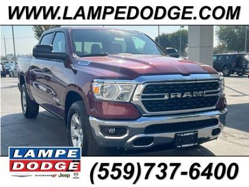 2024 RAM 1500 Big Horn Crew Cab 4x2 5'7' Box in a Delmonico Red Pearl Coat exterior color. Lampe Chrysler Dodge Jeep RAM 559-471-3085 pixelmotiondemo.com 