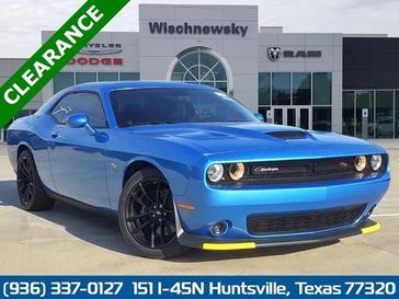 2023 Dodge Challenger R/T Scat Pack in a B5 Blue exterior color and Blackinterior. Wischnewsky Dodge 936-755-5310 wischnewskydodge.com 