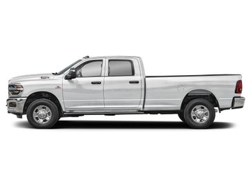 New 2026 RAM 3500 Tradesman in a Bright White Clear Coat exterior color and Blackinterior. Perkins La Junta 719-383-2250 perkinslajunta.com 