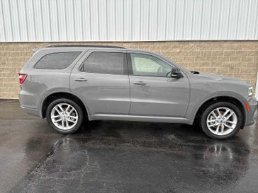 2023 Dodge Durango GT Plus in a Destroyer Gray Clear Coat exterior color and Blackinterior. Wilmington Auto Center Chrysler Dodge Jeep Ram (937) 556-6430 wilmingtonautocentercdjr.com 