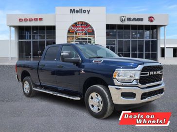 2024 RAM 3500 Tradesman Crew Cab 4x4 6'4' Box in a Patriot Blue Pearl Coat exterior color and Blackinterior. Melloy Dodge RAM FIAT 505-588-4459 melloydodge.com 