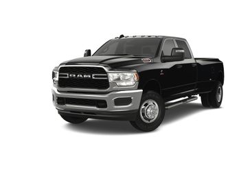 2024 RAM 3500 Tradesman Crew Cab 4x4 8' Box in a Diamond Black Crystal Pearl Coat exterior color. Wilmington Auto Center Chrysler Dodge Jeep Ram (937) 556-6430 wilmingtonautocentercdjr.com 