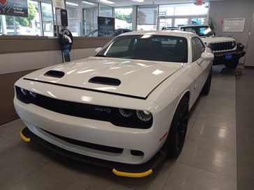 2023 Dodge Challenger Srt Hellcat Jailbreak in a White Knuckle exterior color and Blackinterior. Garavel Jeep 475-258-7987 norwalkjeep.com 