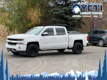 2017 Chevrolet Silverado 1500 LT 4WD Crew Cab 143.5 in a Summit White exterior color and Dark Ash with Jet Black Interior Accentsinterior. Rocky Mountain Yeti Jackson Hole 307-733-5337 rockymountainyetijacksonhole.com 