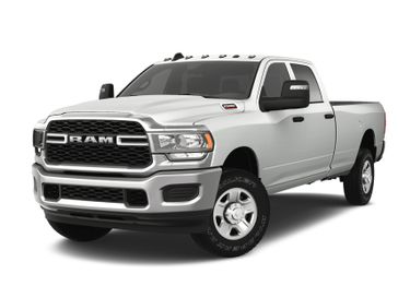 2024 RAM 2500 Tradesman Crew Cab 4x4 8' Box in a Bright White Clear Coat exterior color. Victor Chrysler Dodge Jeep Ram 585-236-4391 victorcdjr.com 