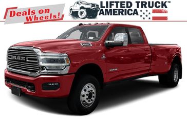 2024 RAM 3500 Big Horn in a Flame Red Clear Coat exterior color and Blackinterior. Lifted Truck America 888-267-0644 liftedtruckamerica.com 