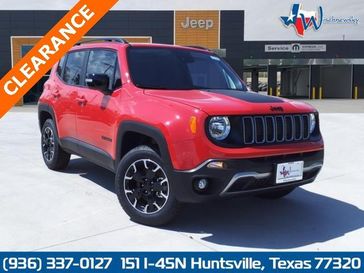 2023 Jeep Renegade Upland 4x4 in a Colorado Red Clear Coat exterior color and Black/Bronzeinterior. Wischnewsky Dodge 936-755-5310 wischnewskydodge.com 