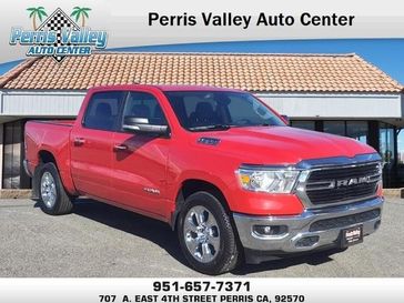 2020 RAM 1500 Big Horn Lone Star in a Flame Red Clear Coat exterior color and Blackinterior. Perris Valley Chrysler Dodge Jeep Ram 951-355-1970 perrisvalleydodgejeepchrysler.com 