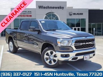 2023 RAM 1500 Lone Star Crew Cab 4x4 5'7' Box in a Granite Crystal Metallic Clear Coat exterior color and Diesel Gray/Blackinterior. Wischnewsky Dodge 936-755-5310 wischnewskydodge.com 