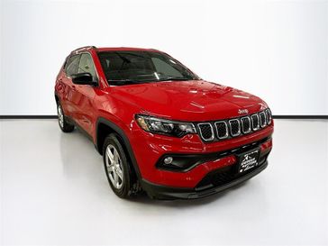2024 Jeep Compass Latitude 4x4 in a Red exterior color and Blackinterior. Sheridan Motors Auto (307) 218-2217 sheridanmotors.com 