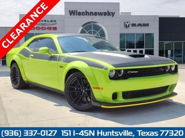 2023 Dodge Challenger R/T Scat Pack Widebody in a Sublime exterior color and Blackinterior. Wischnewsky Dodge 936-755-5310 wischnewskydodge.com 