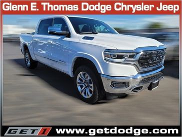 2023 RAM 1500 Limited in a Bright White Clear Coat exterior color and Blackinterior. Glenn E Thomas 100 Years Of Excellence (866) 340-5075 getdodge.com 