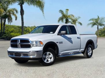 Used 2017 RAM 1500 SLT 4x2 Quad Cab 6'4 Box in a Bright White Clear Coat exterior color and Diesel Gray/Blackinterior. Southbay Chrysler Jeep Dodge Ram (424) 404-5521 pixelmotiondemo.com 