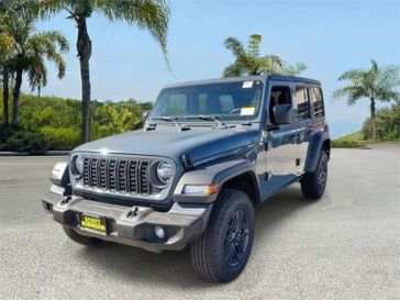 New 2026 Jeep Wrangler Sport in a Gray exterior color and Blackinterior. Southbay Chrysler Jeep Dodge Ram (424) 404-5521 pixelmotiondemo.com 
