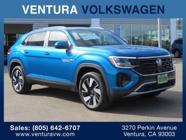 2024 Volkswagen Atlas Cross Sport 2.0T SE w/Technology in a KINGFISHER BLUE exterior color and TITAN BLACKinterior. Ventura Auto Center 866-978-2178 venturaautocenter.com 