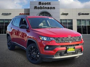 New 2026 Jeep Compass Latitude in a Red exterior color and Blackinterior. Southbay Chrysler Jeep Dodge Ram (424) 404-5521 pixelmotiondemo.com 