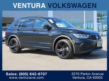 2023 Volkswagen Tiguan SE R-Line Black in a DEEP BLACK exterior color and TITAN BLACKinterior. Ventura Auto Center 866-978-2178 venturaautocenter.com 