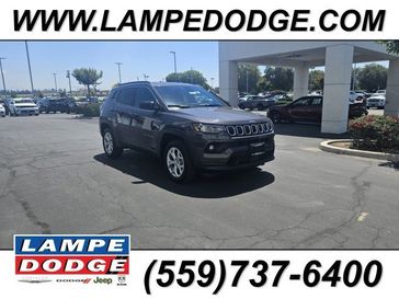 2024 Jeep Compass Latitude 4x4 in a Black Clear Coat exterior color and Blackinterior. Lampe Chrysler Dodge Jeep RAM 559-471-3085 pixelmotiondemo.com 