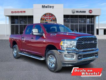 2024 RAM 3500 Tradesman Crew Cab 4x4 6'4' Box in a Delmonico Red Pearl Coat exterior color and Blackinterior. Melloy Dodge RAM FIAT 505-588-4459 melloydodge.com 