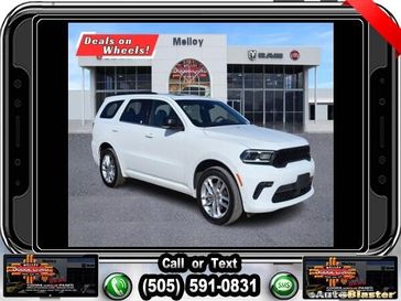 2023 Dodge Durango GT in a White Knuckle Clear Coat exterior color and Blackinterior. Melloy Dodge RAM FIAT 505-588-4459 melloydodge.com 