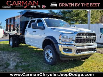 2023 RAM 5500 Tradesman Chassis Crew Cab 4x4 84' Ca in a Bright White Clear Coat exterior color and Diesel Gray/Blackinterior. Carman Chrysler Jeep Dodge Ram 302-317-2378 carmanchryslerjeepdodge.com 