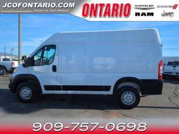 2023 RAM ProMaster Cargo Van Base in a Bright White Clear Coat exterior color and Blackinterior. Ontario Auto Center ontarioautocenter.com 