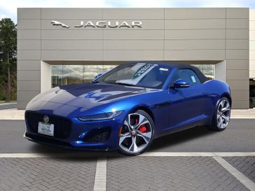 2023 Jaguar F-TYPE P450 in a Bluefire Blue Metallic exterior color. Ventura Auto Center 866-978-2178 venturaautocenter.com 