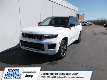 2024 Jeep Grand Cherokee L Overland 4x4 in a Bright White Clear Coat exterior color. John Hoffer Chrysler Jeep 785-289-5811 johnhofferchryslerjeep.com 