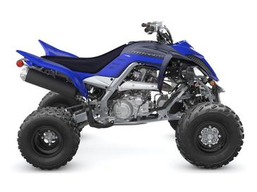 2023 Yamaha Raptor in a Team Yamaha Blue exterior color. Parkway Cycle (617)-544-3810 parkwaycycle.com 